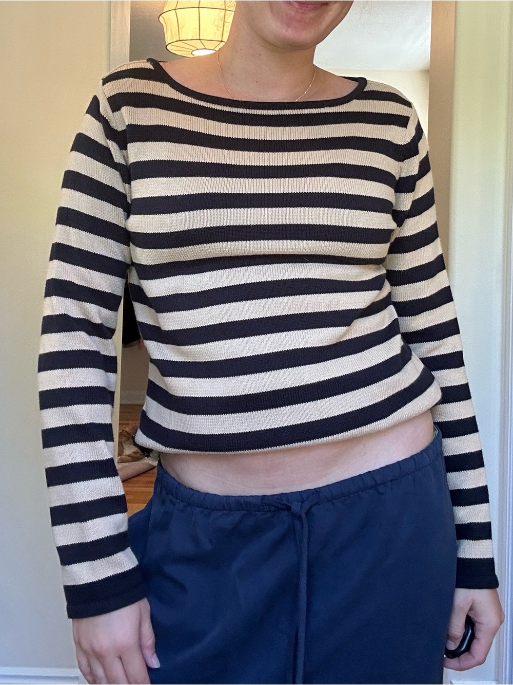 Adorable vintage boat neck sweater
